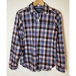 REI Cooperative Flannel Shirt Blue Red Gray Plaid Size Small S